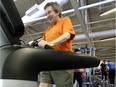 Doug Hunter, 63, works out Monday at the Clareview Community Recreation Centre.