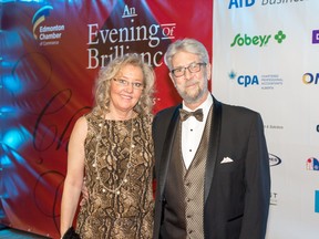 Roxanne Hersack and Rick Hersack at the Edmonton Chamber Ball at the Shaw Conference Centre.