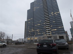 The first phase of the proposed Galleria building would be built on top of the Epcor parkade, north of the Epcor Tower.