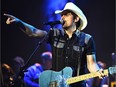 Brad Paisley in concert at Rexall Place in Edmonton, February 19, 2016.