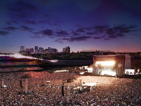 A view of the large concert festival site as proposed by Northlands' Vision 2020.