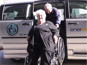 Irene Mailloux, 75, says the Wainwright District handi-van has changed her life for the better, allowing her to get around without depending on her kids. A toolkit to bring more services like it to rural Alberta communities is now available online. Photo by David Lazzarino