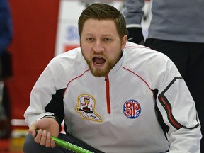 Skip Charley Thomas of Calgary's Glencoe Curling Club.