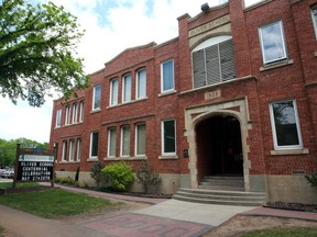 Exterior of Oliver School in May 2011.