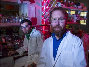 Professor Robert Campbell and his PhD student Ahmed Abdelfattah have built a new fluorescent molecule that allows them to "see the messages" sent through the brain.