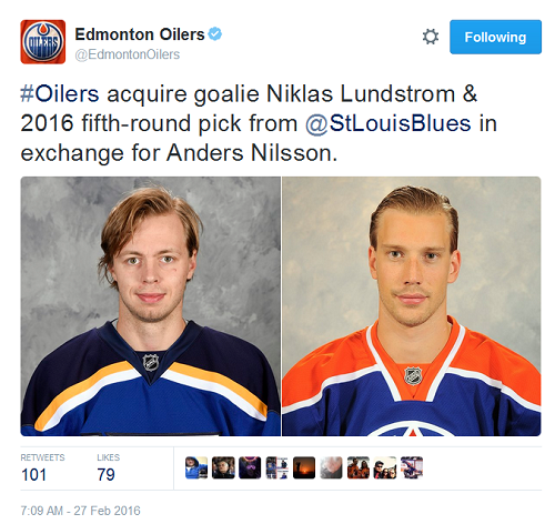 Nilsson trade tweet