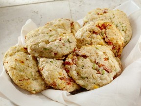 Cheesy tomato breakfast scones.