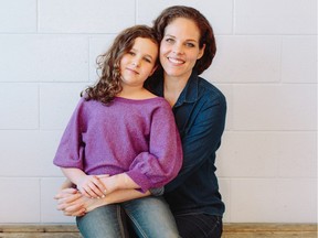 Actor Amber Lewis, starring in Gidion's Knot, and her daughter Phoenix.