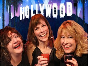 Leona Brausen, Davina Stewart and Cathleen Rootsaert, the Hey Ladies! ladies, hosting Osctravaganza Sunday night.