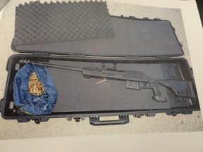A gun seized by RCMP from a man prohibited from having weapons.