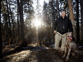 Matt Besko director of wildlife, policy with the provincial government, poses for a photo in Mill Creek Ravine, near 78 Avenue and 93 Street, in Edmonton on Wednesday, March 9, 2016.