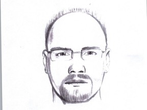 Blackfalds RCMP have released this composite sketch of an attempted murder suspect accused of attacking a man outside of his rural home in Red Deer County on Feb. 25, 2016.