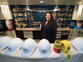 Terri Duncan, head of Children's Autism Services of Edmonton,  at the planned south-side treatment site for children with autism in Edmonton. The centre is scheduled open in September.