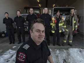 North West Fire Rescue-Onoway Chief David Ives and his crew at the Alberta Beach fire hall in in January 2016.