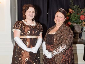 From left, Tania Horvat and Sheryl Boisvert at the Regency Midwinter Ball at the Fairmont Hotel Macdonald.