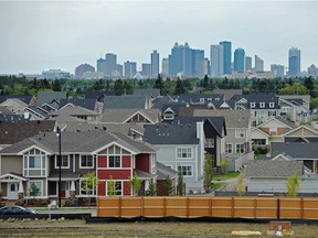 Edmonton skyline, seen from the Griesbach neighbourhood.