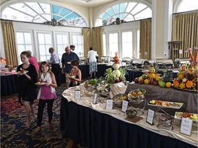 The Fairmont Hotel Macdonald has a feast for Easter Sunday brunch, complete with an egg hunt for kids.