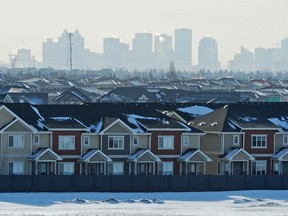 Edmonton's downtown skyline mixes with new developments on the north end in this March 2015 photo.