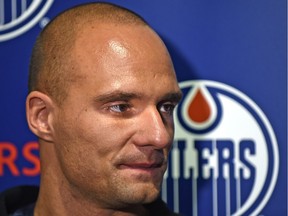 EDMONTON, ALTA: SEPTEMBER 17, 2015 -- Edmonton Oilers new defenceman Andrej Sekera as veterans reported for medicals and physicals at Rexall Place in Edmonton, September 17, 2015. (ED KAISER/EDMONTON JOURNAL)