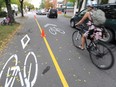 Fully separated bike lanes are in the draft plan for a redesigned 106 Street and 76 Avenue in south central Edmonton.