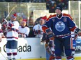 Wayne Gretzky takes the ice during the Heritage Classic game between Oilers and Canadiens greats at Commonwealth Stadium in 2003. The Oilers will play the Jets outdors in Winnipeg in October 2016.