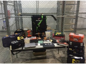 Edmonton police have released a photo of stolen property recovered Feb. 28 at a home near 122 Avenue and 82 Street.