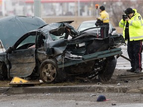 Two people died in a crash on March 13, 2016, at Manning Drive near 50 Street.