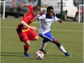 FC Edmonton played the Under-21 squad of Partick Thistle during their pre-season trip through Scotland in the spring of 2016. ORG XMIT: *EDI*