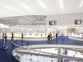 Northlands Ice Coliseum Level 5 concourse in Edmonton. For a story by Gary Lamphier