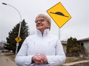 Ottewell resident Maria Struzek  convinced city council to remove speed humps from the road in front of her home.