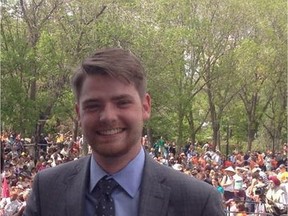 Michael Connolly at the swearing in of the Alberta NDP.