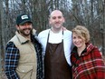 Chartier owners Sylvia and Darren (left) Cheverie, with chef Steven Brochu.