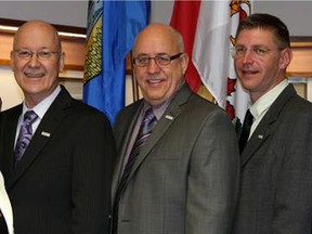 From left, Wayne Croswell, Larry Sisson and Dan Buryn have asked the premier to intervene after they were dismissed from Thorhild County council by Municipal Affairs Minister Danielle Larivee earlier this month.