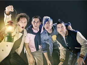 Ian Casselman, left, and the rest of Marianas Trench pay homage to The Goonies.