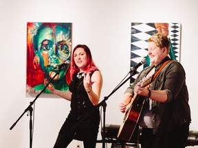 Kayla Williams and Melody Stang, on guitar, perform in
The Dirrty Show at Skirtsafire herArts Festival, which runs Thursday, March 10 to Sunday, March 13 on 118 Ave.