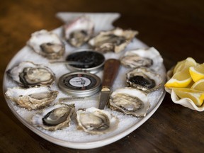 Oysters from Effing Seafood are on the menu at Cavern wine bar and cheese shop on Thursday, May 5.