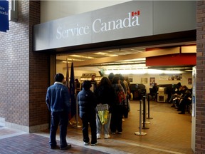 The Service Canada office in Edmonton.