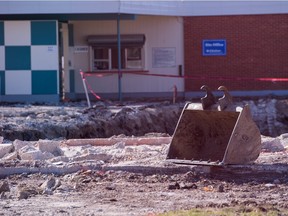 The Borden "natural swim experience" construction site in Borden Park on Wednesday, April 6, 2016. The pool was supposed to reopen this summer, but construction is more than a year behind schedule.
