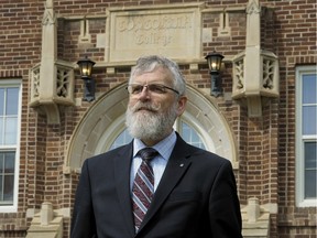 Gerald Krispin, president of Concordia University of Edmonton on the campus on Thursday.