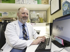 Dr. Robert Hayward, Alberta Health Services chief medical information officer,  at University Hospital in Edmonton on Monday.