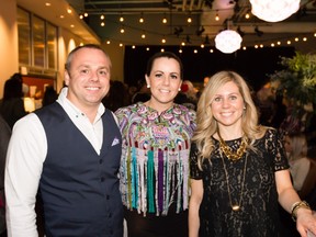 Nick Nicolle, Jan Armstrong, and Krystan Publow at Western Canada Fashion Week at the ATB Financial Arts Barn.