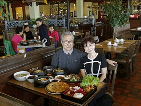 Chaesu Shim (left) and wife Nancy Shim (right) are the owners of the Tofu House Korean Restaurant.