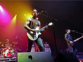 Jesse Hughes, lead singer for the band Eagles of Death Metal, in concert at the Shaw Conference Centre in Edmonton on April 28, 2016.