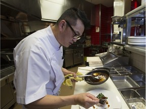 Chefs Sonny Sung (pictured) and Jeff Jackson of Sorrentino's have been honoured with best dish of the year for 2015 by the local Chaine des Rotisseurs.