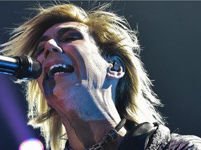 Frontman Josh Ramsey of Marianas Trench in concert at Rexall Place in Edmonton, April 2, 2016.