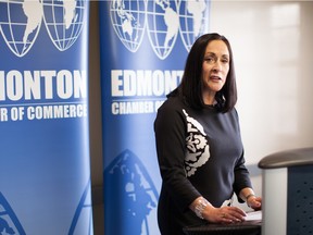 Janet Riopel, president and CEO of the Edmonton Chamber of Commerce, wants the Alberta government to provide some small businesses with carbon tax rebates.