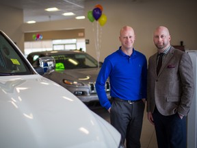 Brothers Jesse and Dustin work at family-owned Keith Denham Dodge dealership in Fort Saskatchewan.