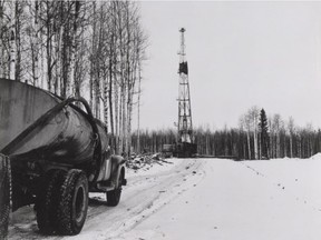 The site of the second well drilled by Amoco Canada in the super-giant Pembina field circa 1952.