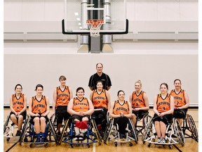 The Edmonton Inferno women's wheelchair basketball team is in Longueuil, Que., April 15-17 to defend their Canadian Wheelchair Basketball League national women's championship title. (Supplied)