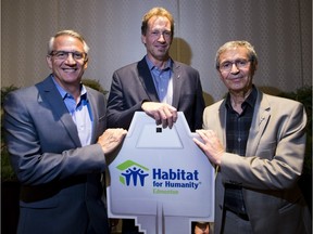 Edmonton home builders Lloyd Dumonceaux, Pacesetter Homes, Sandy Ladd, Daytona Homes and Reza Nasseri, Landmark Builders, have each donated a home to Habitat for Humanity.
